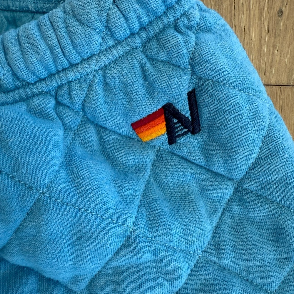 Aviator Nation Quilted Blue Jogger Pants - Picture 7 of 8